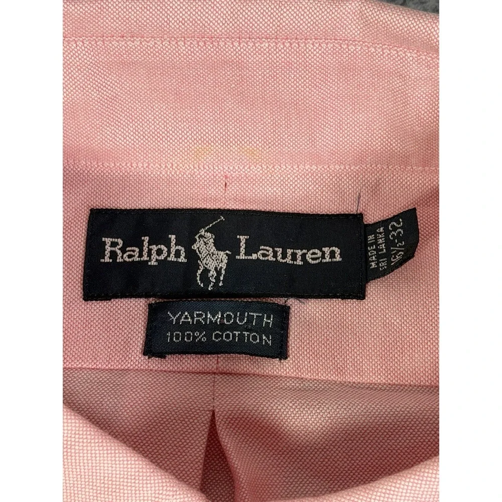 VTG Ralph Lauren Yarmouth Shirt Mens 16.5-32 Pink Oxford Cotton Button Down NWT